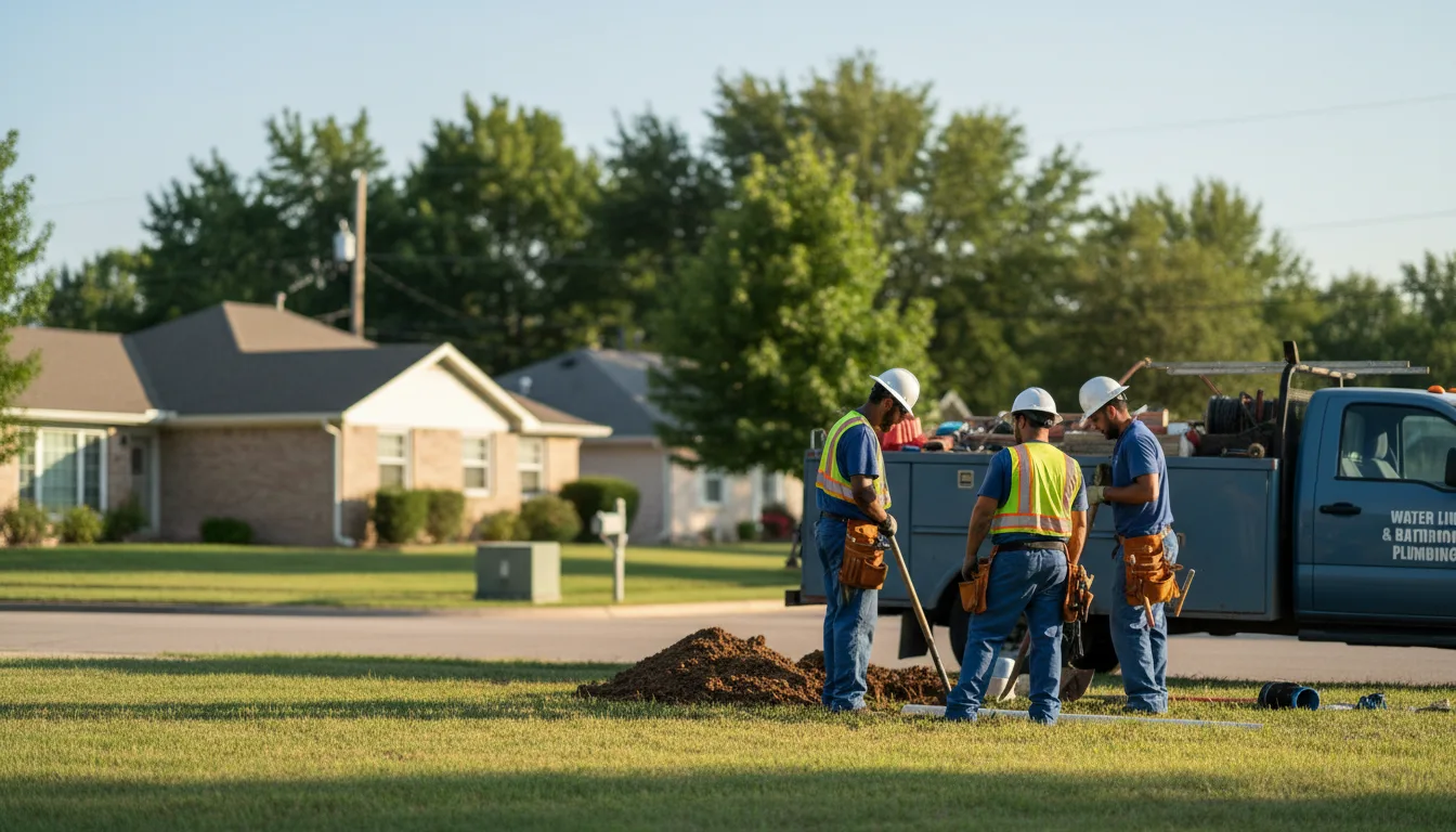 Residential water line and bathroom plumbing service in Freeman, VA